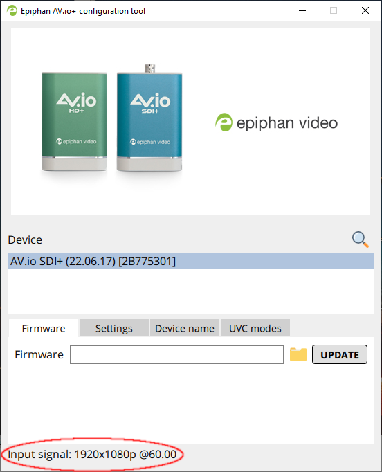 Identifying the input resolution