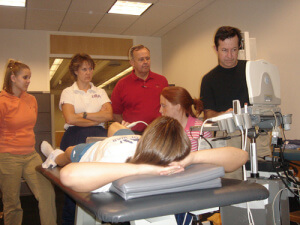 USOC medical team in diagnostic session with Dr. Scott Dulchavsky