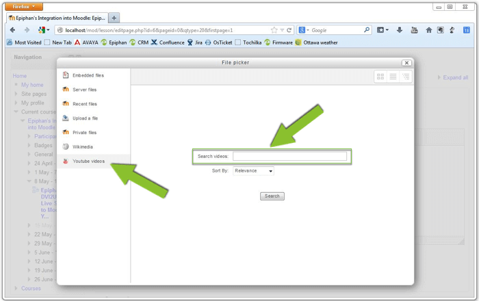 YouTube Moodle Stream 7