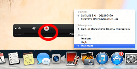 record video using a video grabber and QuickTime