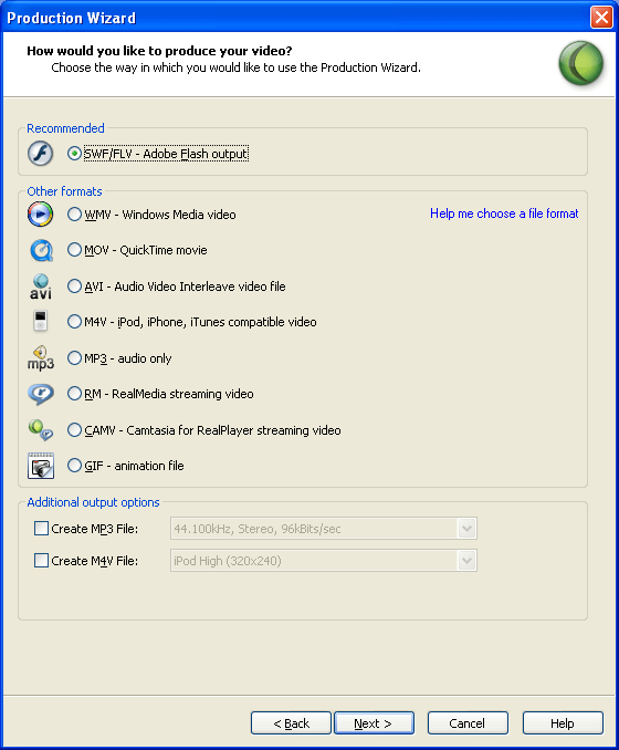 Camtasia Studio - start recording