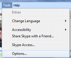 Skype options window to setup epiphan frame grabber