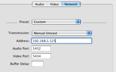 QuickTime Broadcaster configuration