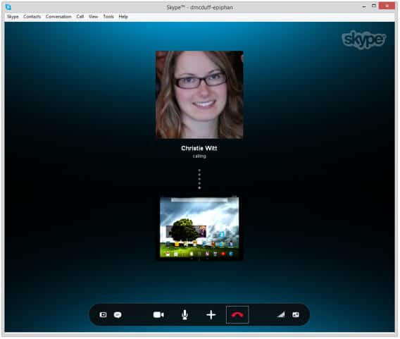 Connecting for a Video Call on Skype