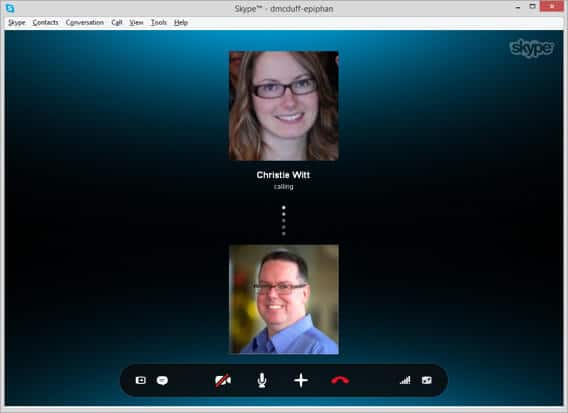 Connecting a Video Call on Skype