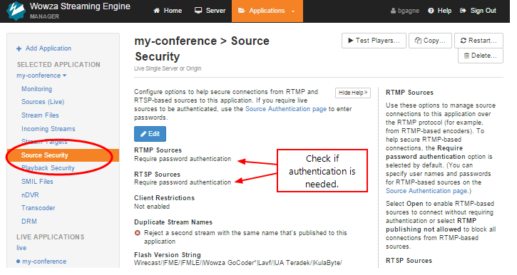 Selecting Incoming Security