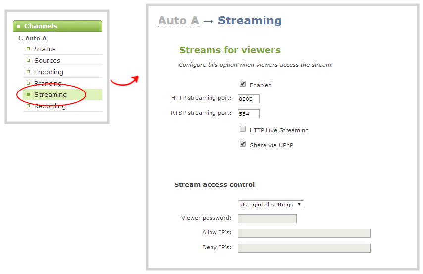 Publishing the Streaming Channel for Pro Devices