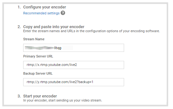 YouTube Encoder Information