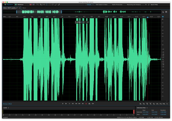 Diagram showing an audio wave that's been clipped.