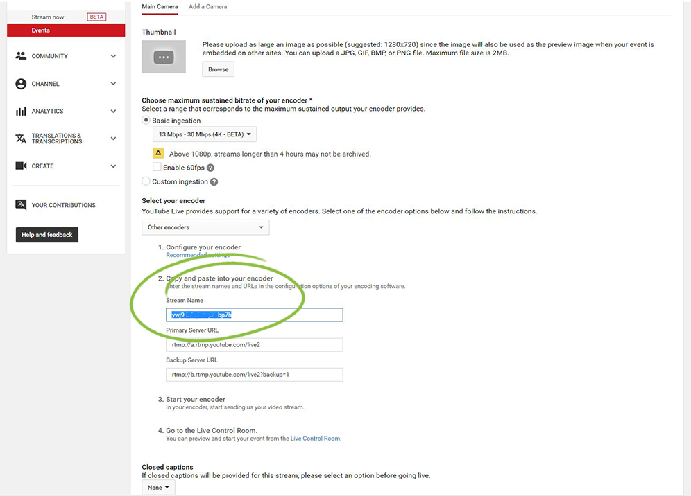 YouTube Encoding Settings