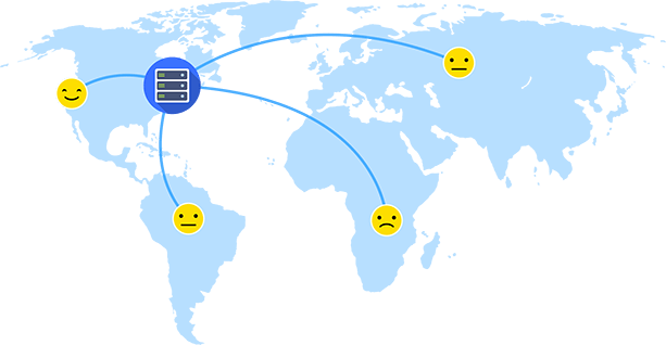 Single server delivery network