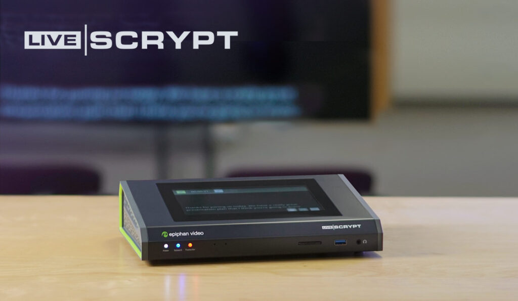 Realtime AI transcription with Epiphan LiveScrypt Epiphan Video