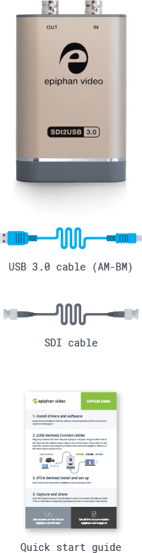 SDI2USB 3.0: What's in the box? (mobile)