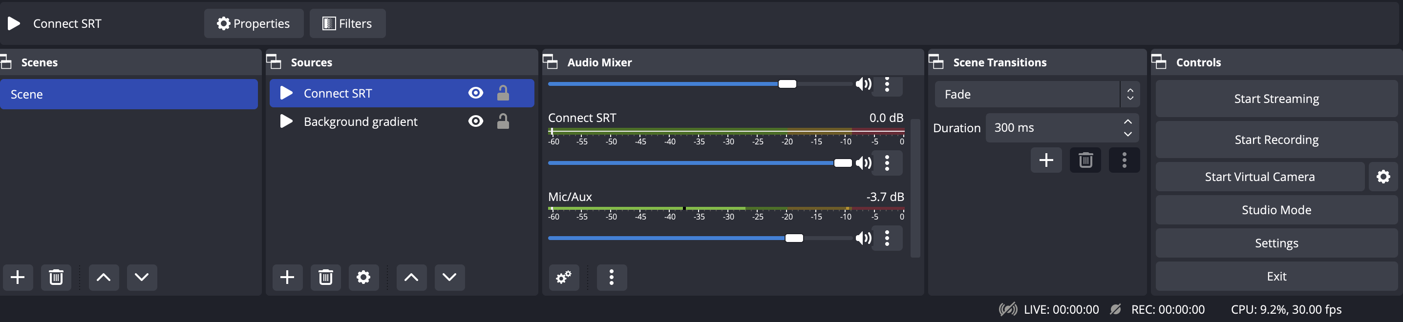 obs isolated audio connect